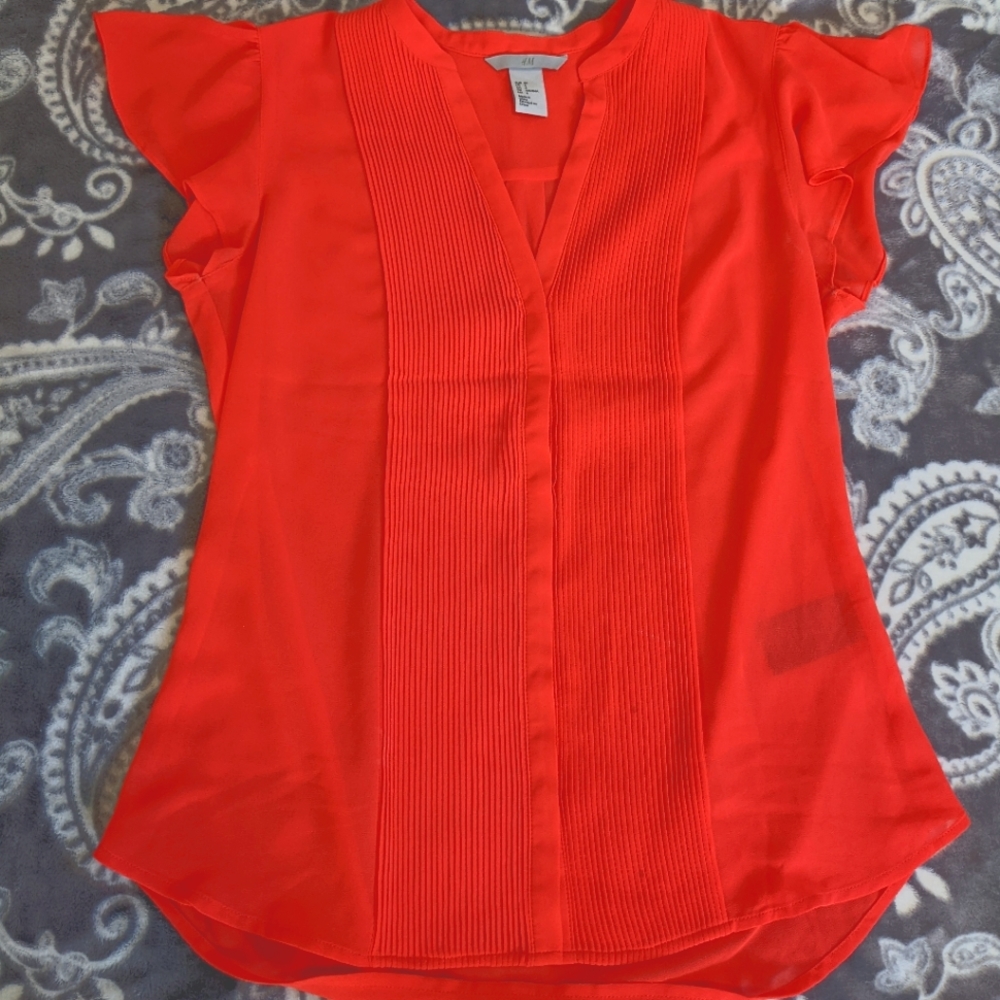 Chiffon Flutter Sleeve Blouse